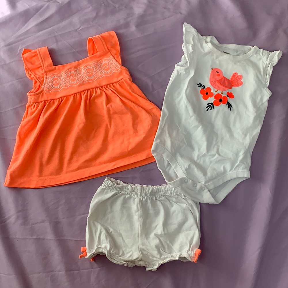 Gymboree Orange/White 6-12 Months Girls Bundle